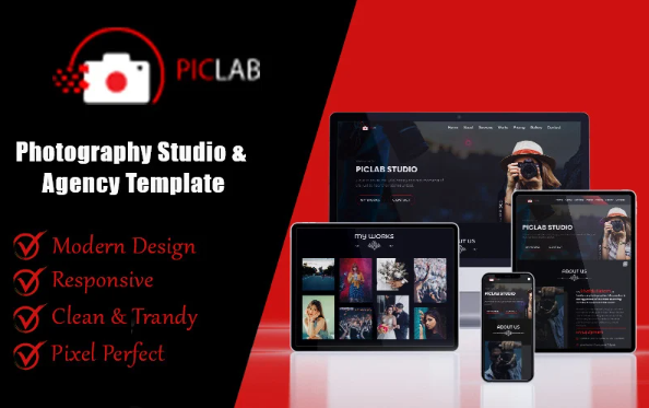 Piclab – Photo Studio & Photography portfolio Template — Template by Templatemonster