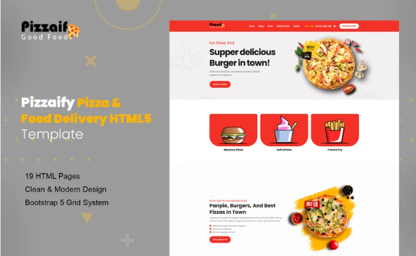 Pizzaify Pizza & Food Delivery HTML5 Template — Template by Templatemonster