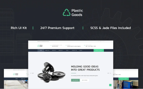 Plastic Goods – Business Multipage Website Template — Template by Templatemonster