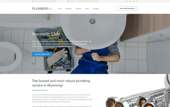 PlumberPro Website Template — Template by Templatemonster