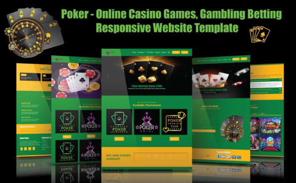 Poker – Online Casino Games, Gambling Betting Responsive Website Template — Template by Templatemonster