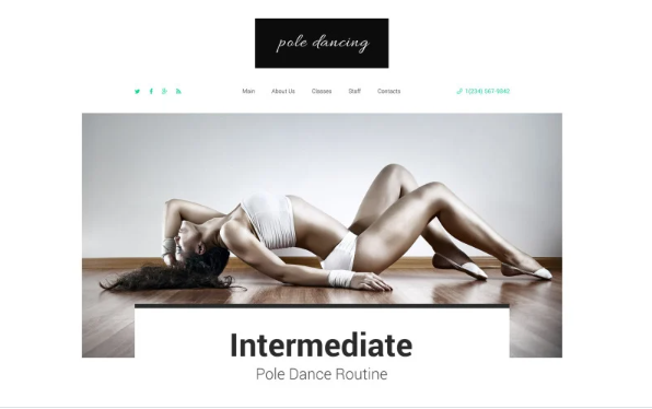 Pole Dancing Website Template
