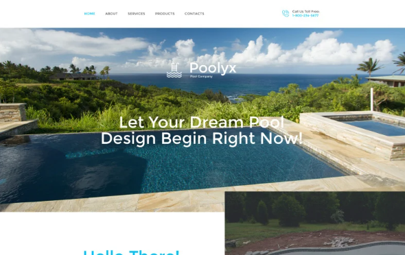 Poolix Website Template — Template by Templatemonster