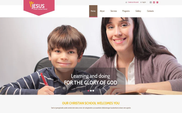 Private Christian School Website Template