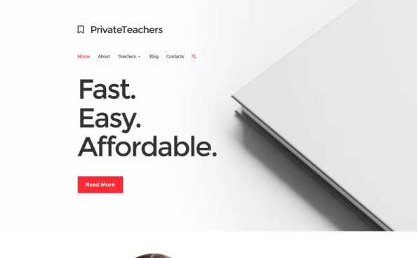 Private Teacher Responsive Website Template — Template by Templatemonster
