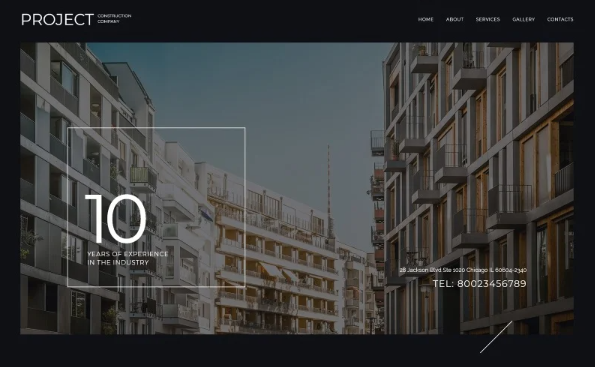 Project Construction Company Website Template