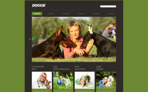 Puppy Courses Website Template — Template by Templatemonster