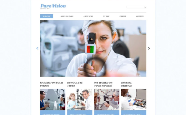 Pure Vision Website Template — Template by Templatemonster