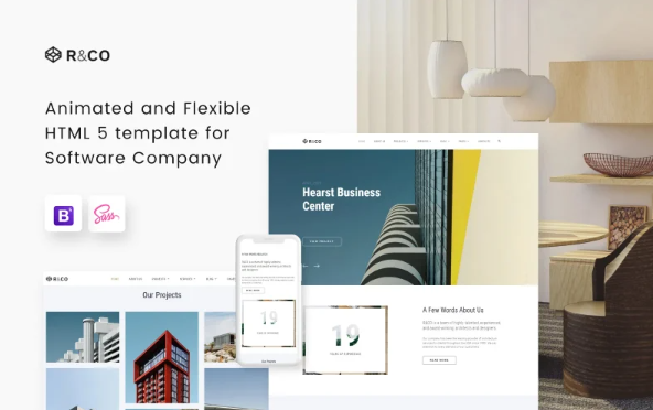 R&CO – Architecture and Construction Website Template — Template by Templatemonster