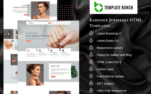 Radiance Jewellery – Jewellery Shop HTML5 Website Template — Template by Templatemonster