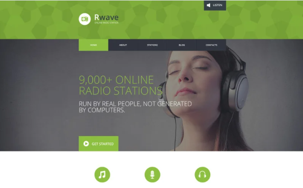 Radio Website Responsive Website Template — Template by Templatemonster