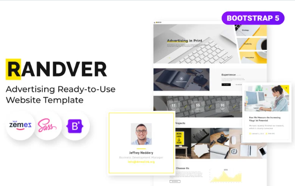 Randver – Advertising Agency HTML5 Website Template — Template by Templatemonster