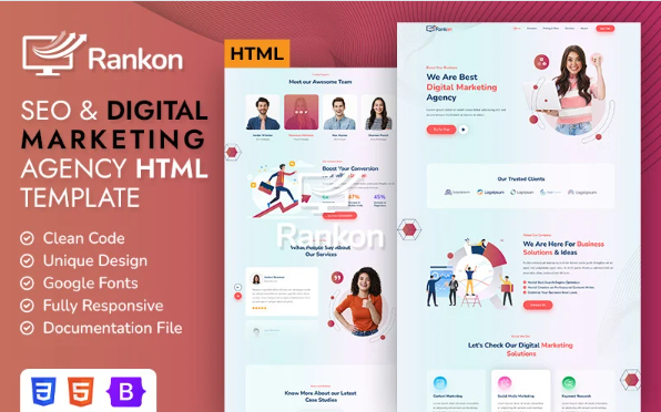 RankOn – SEO Marketing Digital Agency HTML Template — Template by Templatemonster