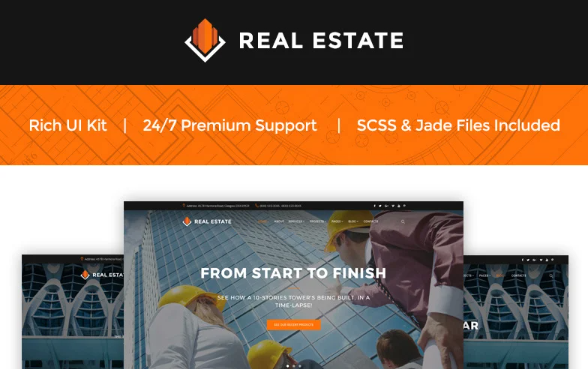 Real Estate – Construction Company Website Template