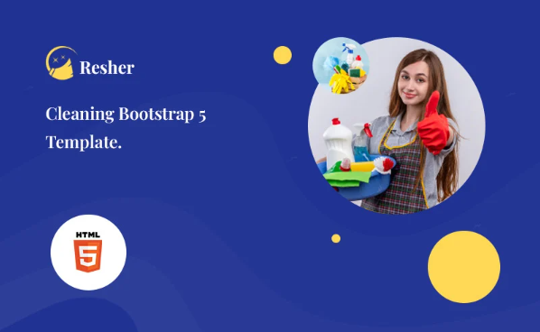 Resher – Cleaning Service Bootstrap 5 Website Template — Template by Templatemonster