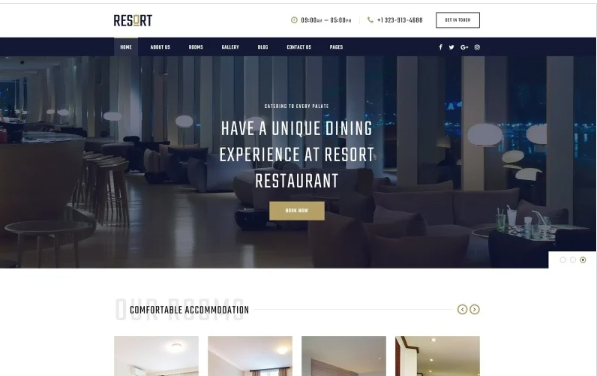 Resort – Hotel Multipage Modern HTML Bootstrap Website Template — Template by Templatemonster