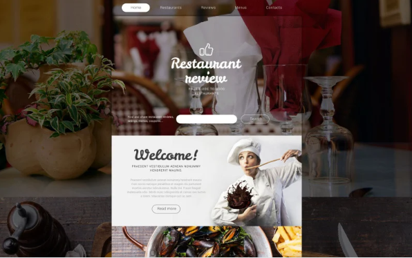Restaurant Reviews Website Template — Template by Templatemonster