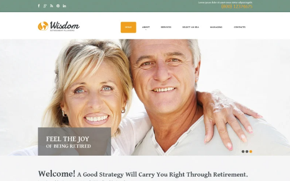Retirement Planning Responsive Website Template — Template by Templatemonster