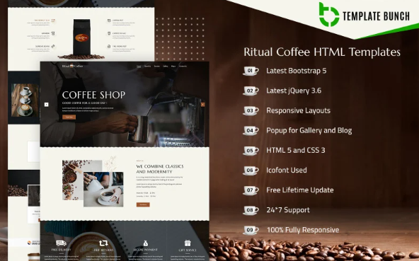 Ritual Coffee – Coffee Shop HTML5 Website Template — Template by Templatemonster