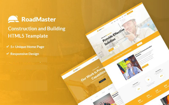 Roadmaster – Construction and Building Website Teamplate — Template by Templatemonster