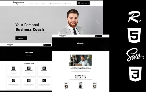 Robert James – Business Coaching, Life Coaching & Personal Counseling Theme Website Template — Template by Templatemonster