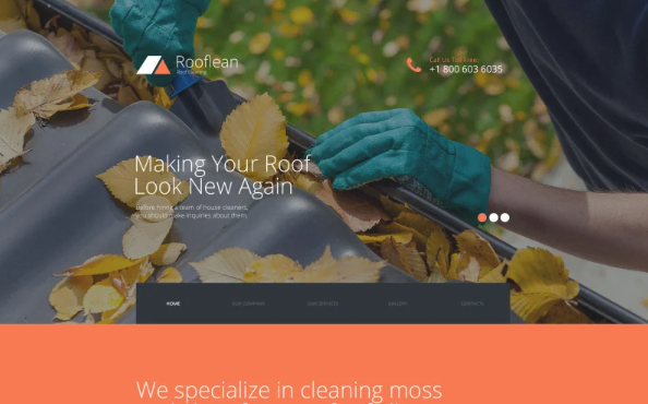 Rooflean Website Template — Template by Templatemonster