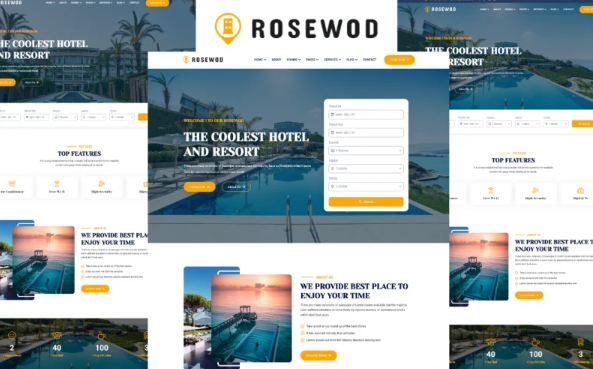 Rosewod – Hotel & Resort HTML5 Template — Template by Templatemonster