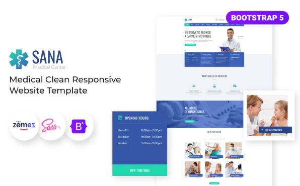 Sana – Medical Clean Responsive Website Template