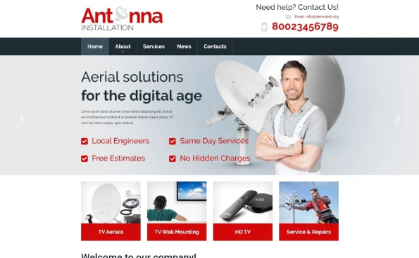 Satellite TV Responsive Website Template