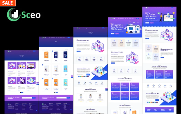 Sceo – SEO Services, SEO Provider Company and Digital Marketing Agency HTML Website Template — Template by Templatemonster