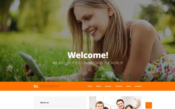School of Languages Website Template — Template by Templatemonster