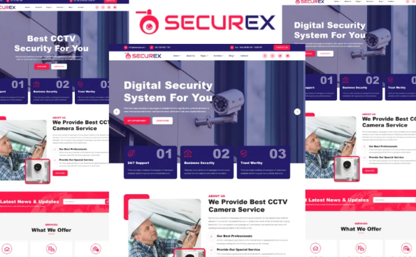 Securex – CCTV Security HTML5 Website template — Template by Templatemonster