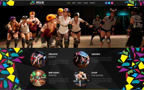 Skating Center Website Template — Template by Templatemonster