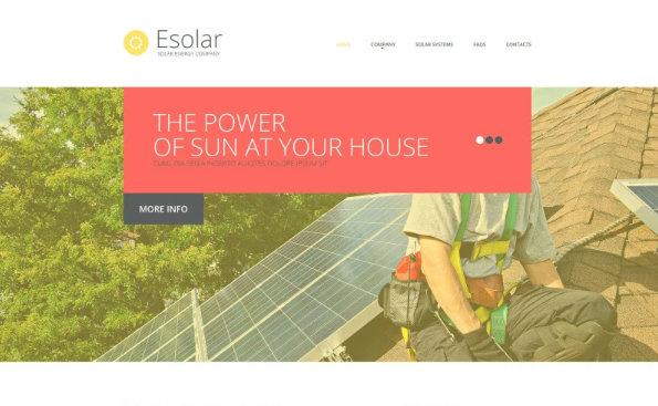 Solar Energy Website Template — Template by Templatemonster