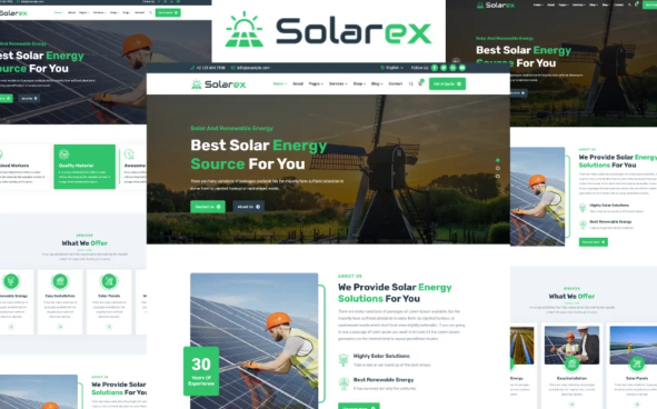 Solarex – Solar And Renewable Energy HTML5 Template — Template by Templatemonster