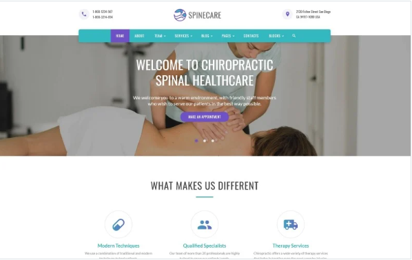 Spinecare – Medical Ready-to-Use Website Template