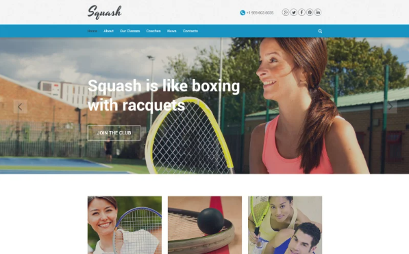 Squash Website Template — Template by Templatemonster
