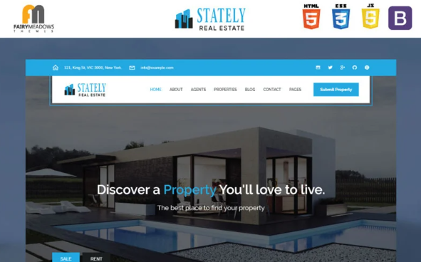 Stately Real Estate HTML5 Website Template
