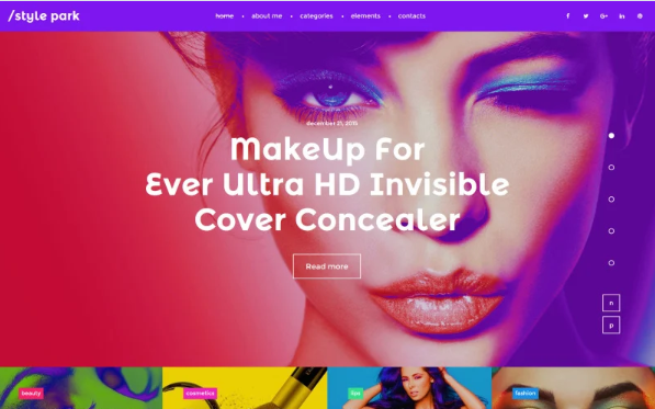 Style Park – Fashion Website Template — Template by Templatemonster