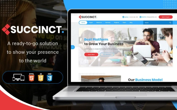 Succinct – Corporate Bootstrap HTML Website Template — Template by Templatemonster