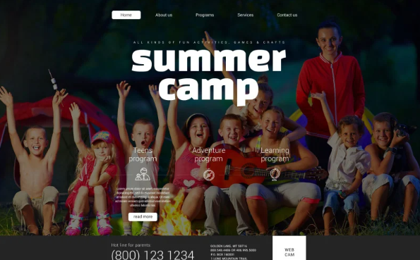 Summer Camp Website Template