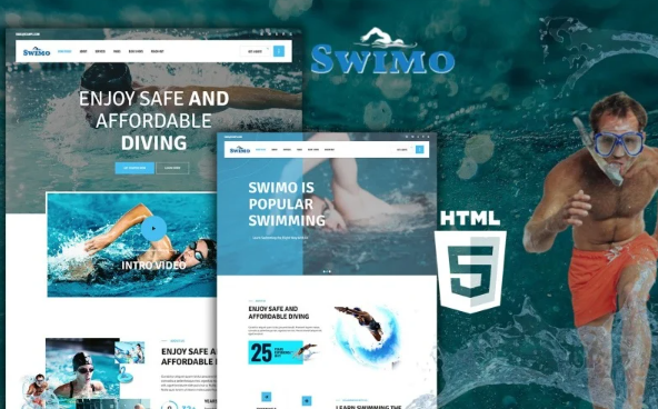 Swimo Swimming Pool HTML5 Website Template — Template by Templatemonster