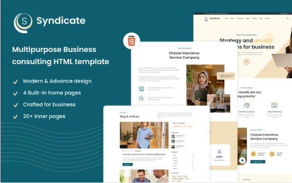 Syndicate: Business Advisory HTML5 Template — Template by Templatemonster