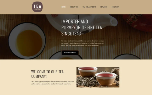 Tea Company Website Template