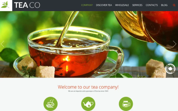 Tea Shop Responsive Website Template — Template by Templatemonster