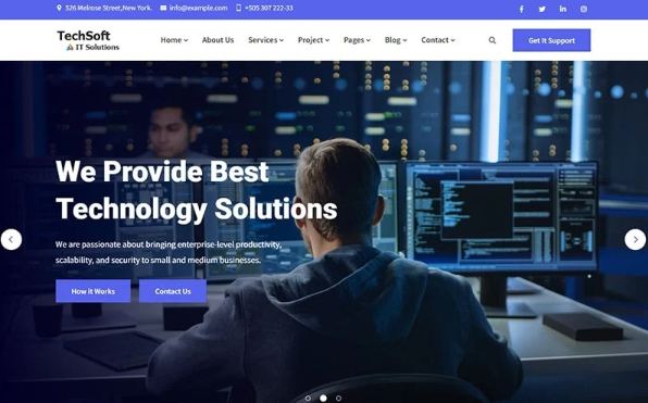 TechSoft – IT Solution & Business Services HTML5 Responsive Website Template — Template by Templatemonster