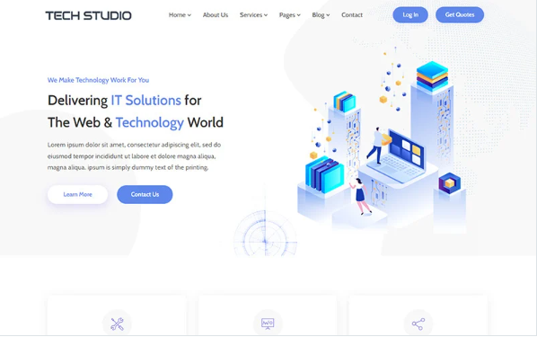 TechStudio – IT Solutions and Multi-Purpose HTML5 Website Template — Template by Templatemonster