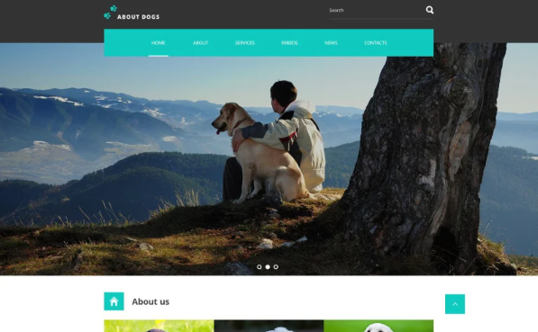 Template About Dogs Website Template — Template by Templatemonster