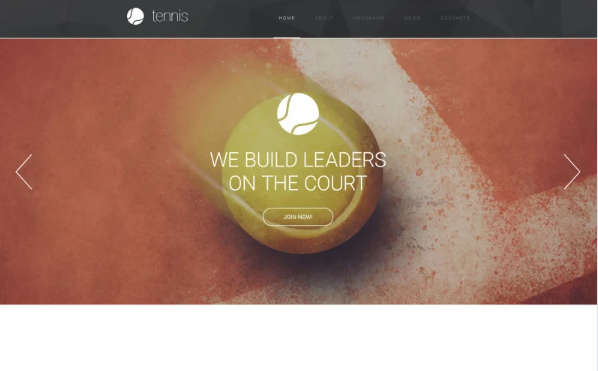 Tennis Responsive Website Template
