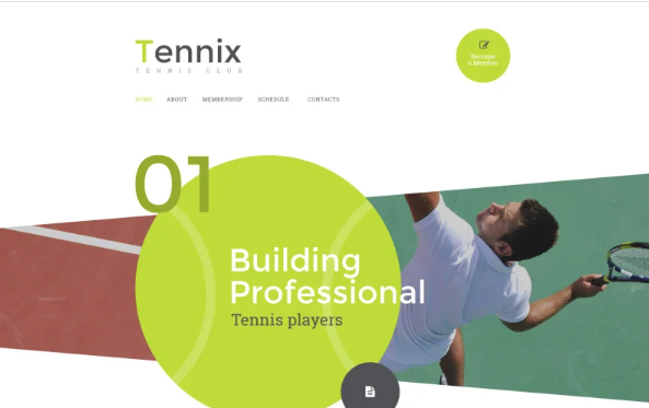 Tennix Website Template — Template by Templatemonster